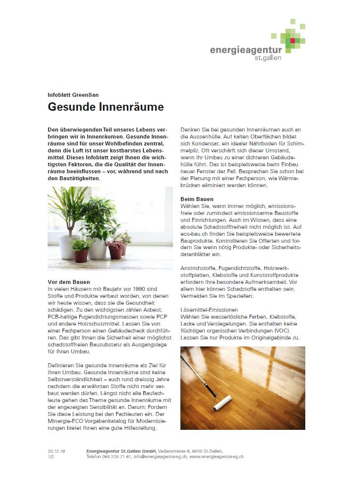 Gesunde Innenräume