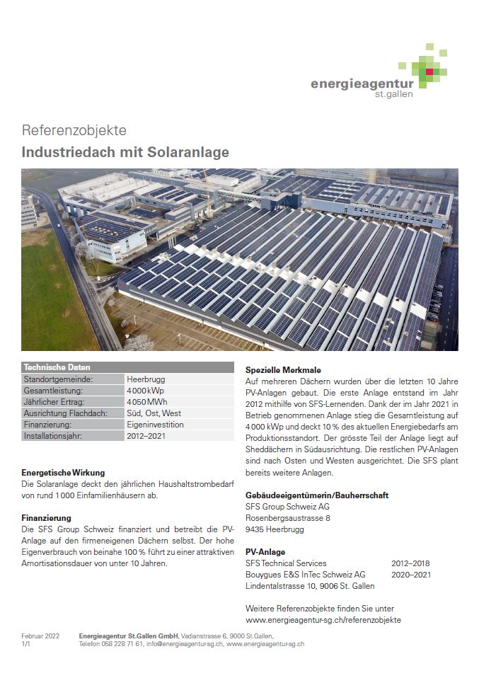 Industriedach in Heerbrugg