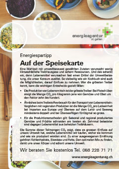 Auf der Speisekarte